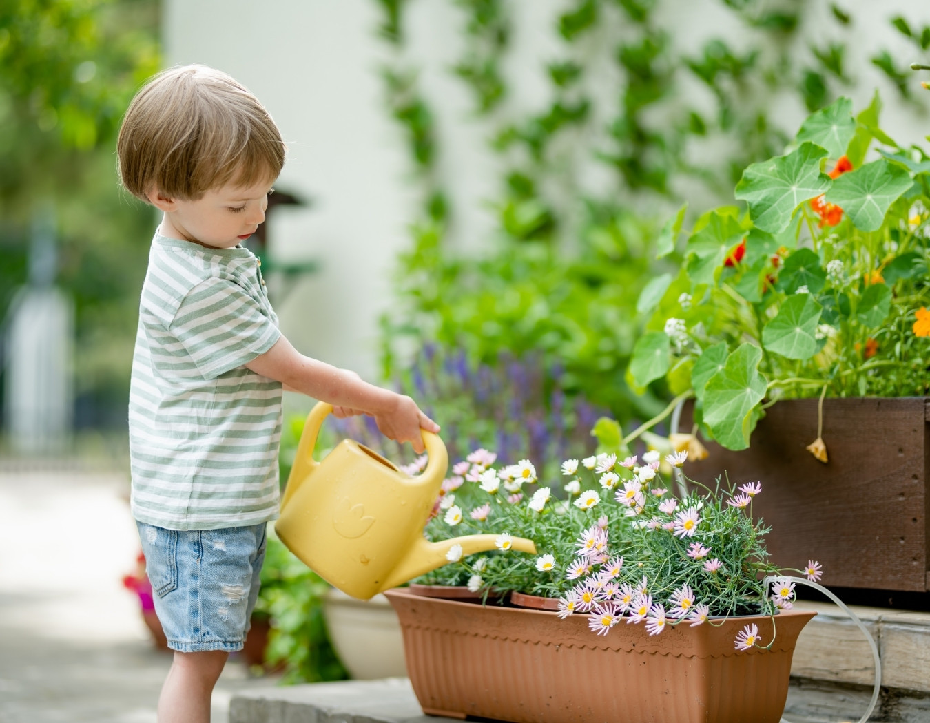 Grüne Wohlfühl-Terrasse für intensivpflegebedürftige Kinder